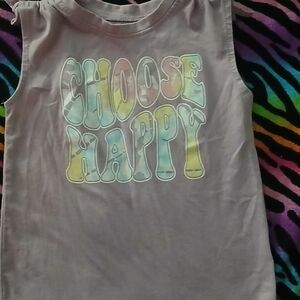 Kids 'Choose Happy' Graphic Tank Top